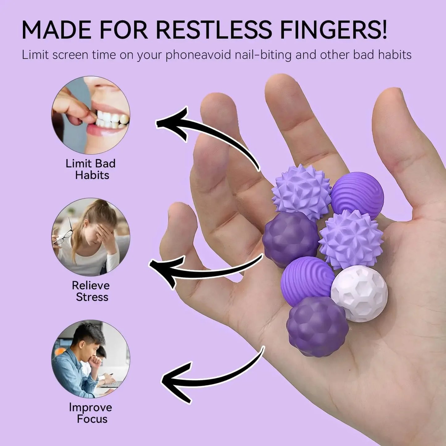 Silicone Magnetic Sensory Balls Fidget Toy Stress Balls Autism Calming Fidgeting Toy Kid Adults Anxiety Relief Stress Sensory Toy