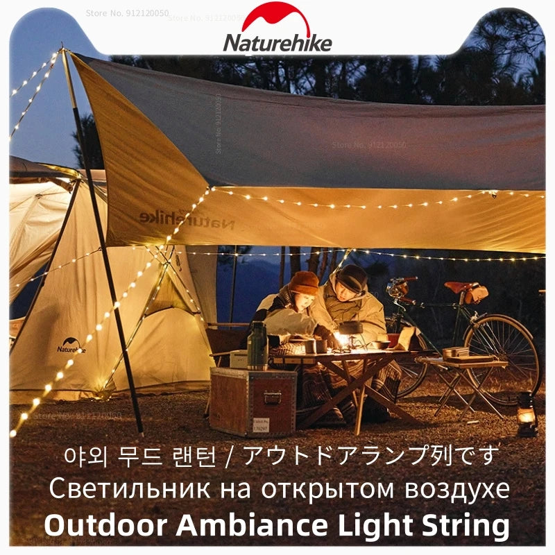 Naturehike Outdoor Ambient Light String Portable Festival Decorative String Lights Lamps Camping Multifunctional Light String